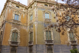 Valencia Palacio Marques de Dos Aguas palace facade in alabaster at Spain
