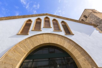 Javea Sant Abastos market and Sant Bertomeu church in Alicante Spain