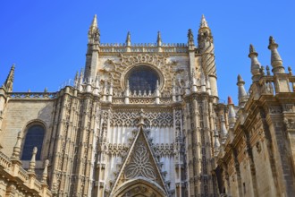 Seville cathedral Saint Christopher door Sevilla Andalusia Spain