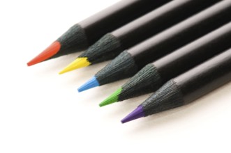 Collection of colorful pencils, poland