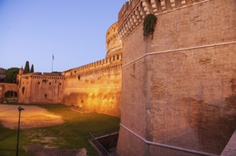 Magnificient colors of Castel Santangelo at Sunset - Rome
