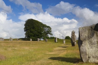 Stone circle in Avebury. It is the largest stone circle in the world. Great Britain