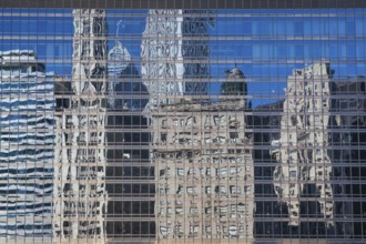 Detail of different skyscrapers in Chicago in USA
