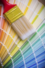 Paintbrush on color palette