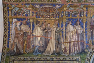 Mosaic art in the Kaiser Wilhelm Memorial Church in Berlin, Germany, Europe
