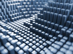 3d render of abstract data structure. High quality 3d illustration