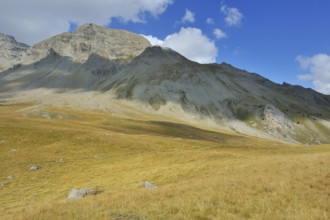 Col de la cayolle pass in the French Alps.col de la cayolle alpes maritime france europe