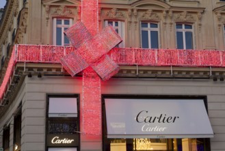 Cartier jeweller in the Champs Elysees, Paris, Ile-de-France, France, Europe