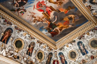 FONTAINEBLEAU FRANCE APRIL 16, interiors and details of castle of Fontainebleau, France, APRIL 16,