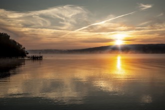 An old jetty at Starnberg Lake in Germany