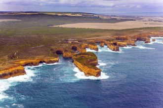 Australia. The Great Ocean Road goes along the Pacific coast. Picturesque shoreline. The picture