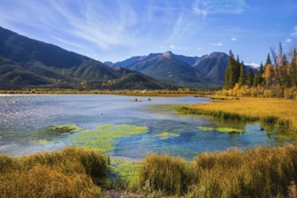Beautiful Lake Vermilion in Banff National Park. The Canadian province of Alberta, the Rocky