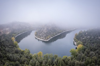 Meander, Las Hoces del Río Duratón Natural Park, Segovia province, Spain, Europe