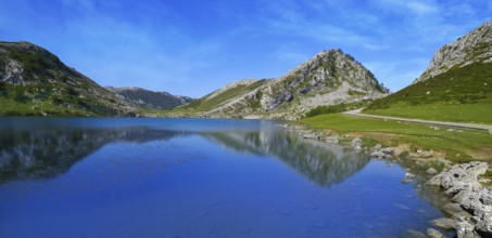 Enol lake at Picos de Europa in Asturias of Spain