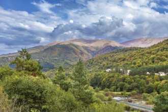 Forested mountains near Dilijan, Armenia, Asia