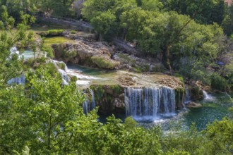 Skradinski buk waterfalls in Krka national park, Croatia, Europe