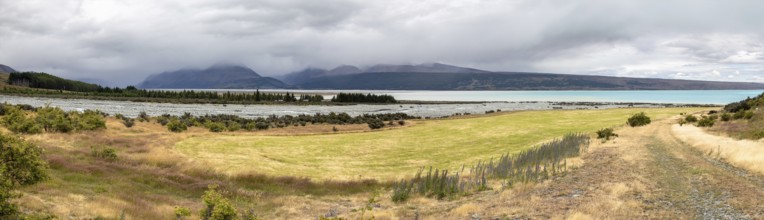 An image of a rainy day at Lake Pukaki New Zealand