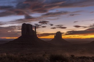 Great magnificent sunrise over the Monument Valley, Arizona, USA, North America