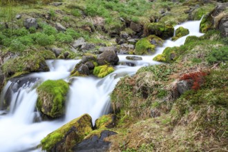 Small waterfall at Seydisfjordur town, East Iceland