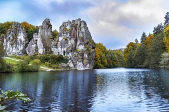 The 40 metre high Externsteine form a striking natural monument in a tranquil nature reserve in