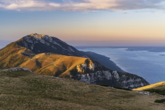 Dawn at Monte Baldo at lake Garda in italy