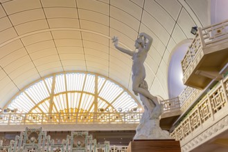 ROUBAIX, FRANCE, JUNE 14, 2024 : interiors Art Deco decors and sculptures of the olympic swimming