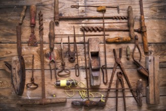 Antique accessories used by craftsmen in the last century