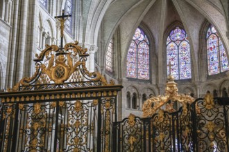 Saint-Etienne Cathedral, first Gothic cathedral, Sens, Burgundy, Yonne department,