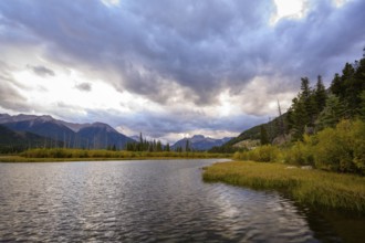 Vermillion Lake in sunset Alberta Canada Banff National Park
