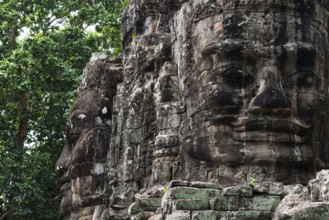 Buddhist gatekeepers, mystical, enchanted, close-ups, Khmer Kingdom, Theravada Buddhism, Unesco