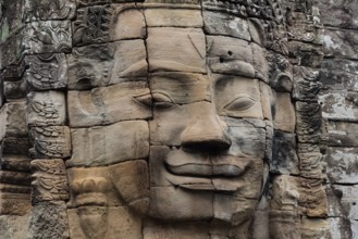 Buddha faces, Bayon Temple, Angkor Wat, Cambodia, Southeast Asia, Asia
