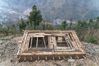 The nepalese house construction work