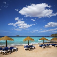 Ibiza Cala Conta Comte beach in San Jose at Balearic Islands Spain