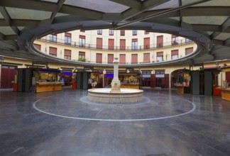 Valencia Plaza Redonda is a round square in old downtown at Spain