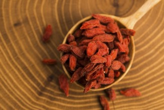Portion of dried Goji Berries (also known as Wolfberry)
