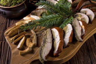 Prepare dried mushrooms
