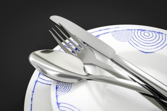 3d illustration of some typical style dishware
