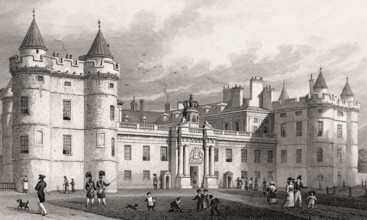 Holyrood Palace, Edinburgh, Scotland, 19th century, from Modern Athens by Th. H. Shepherd