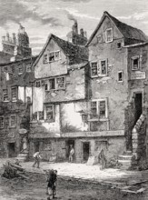 Old houses in the Cowgate, Edinburgh, Scotland, 19th century