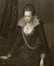 Lady Arbella Stuart or Arabella Stewart, 1575-1615, an English noblewoman, considered a possible