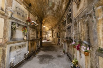 Catacombs, used to bury the dead during the 1918 flu epidemic, Palma cemetery, inaugurated in 1841,