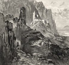 Scene from BERGSCHLOSS, THE MOUNTAIN CASTLE, a poem by Johann Wolfgang von Goethe