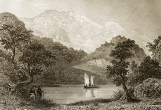 The Trossachs, eine kleine bewaldete Schlucht in der Gemeinde Stirling in Schottland, 19.