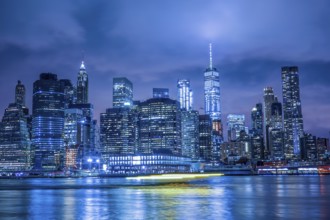 New York Manhattan night view. Shooting Location: New York, Manhattan