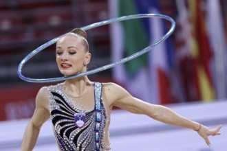Sofia, Bulgaria - 27 March, 2021: Ekaterina Vedeneeva of Slovenia performs during the individual