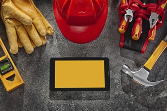 Mock Up Smartphone And Construction Tools
