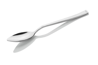 Spoon with reflection isolated