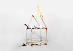 A house made of matches that burnt down