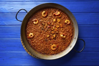 Seafood Paella senyoret rice from Valencia Spain