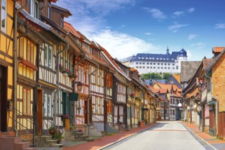 Stolberg facades in Harz mountains of Germany
